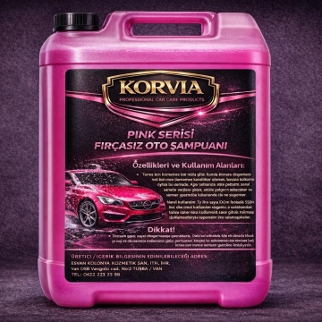 Korvia Pink Serisi Fırçasız Oto Şampuanı 5Lt